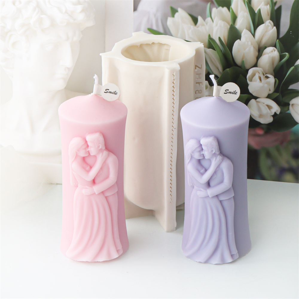Candle Making Kit - Man and Woman Pillar Silicone Candle