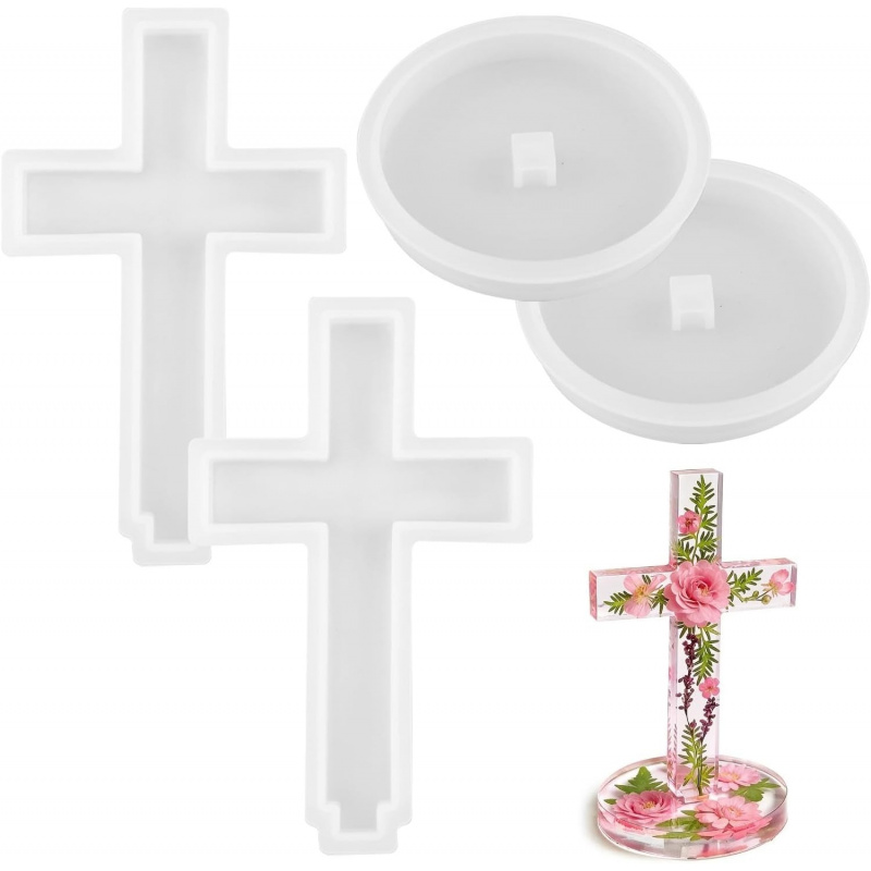 Candle Making Factory - Two silicone molds with a base