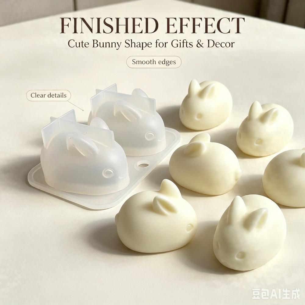3D Mini Rabbit Silicone Mold F - Candle Making Factory ulasan dan harga
