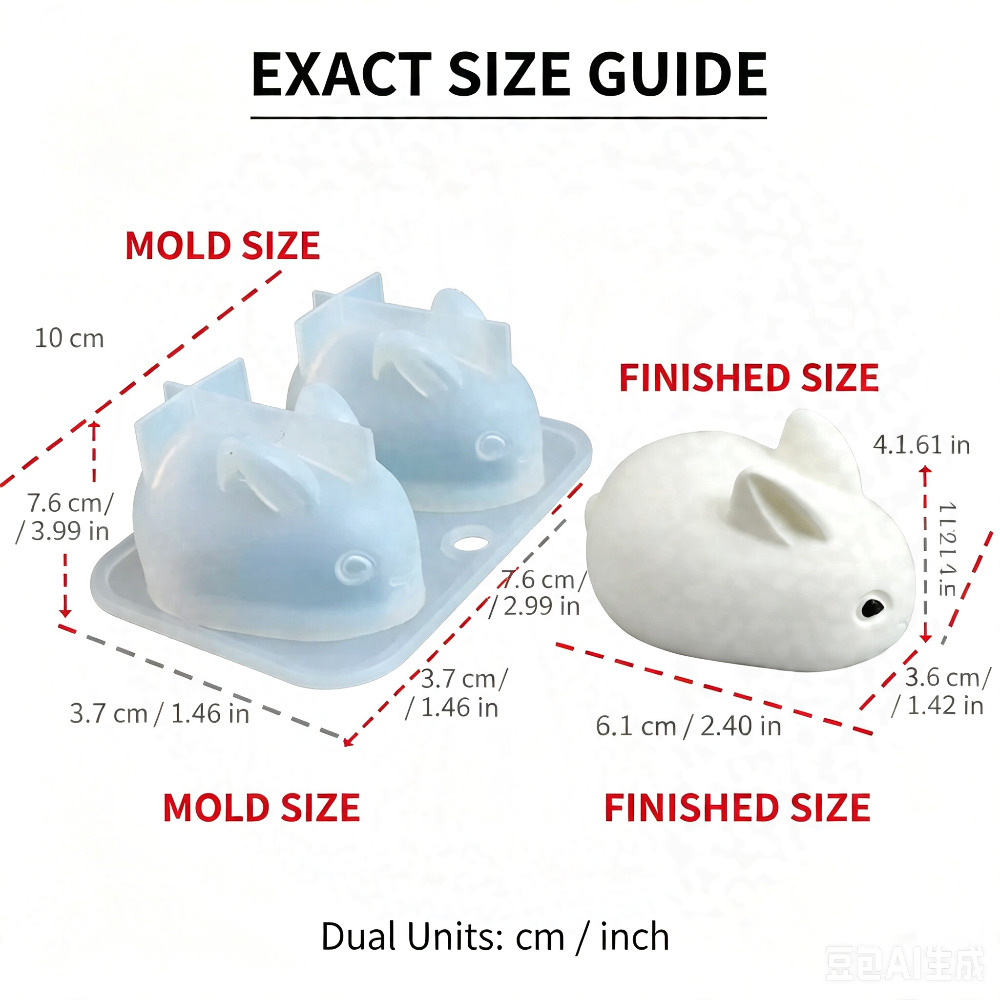 3D Mini Rabbit Silicone Mold F - Candle Making Factory ulasan dan harga