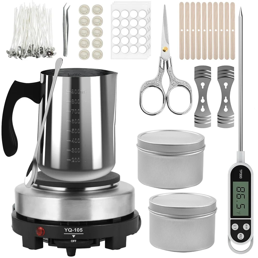 Candle Pouring Pot with Electr - Candle Making Kit For Beginners ulasan dan harga