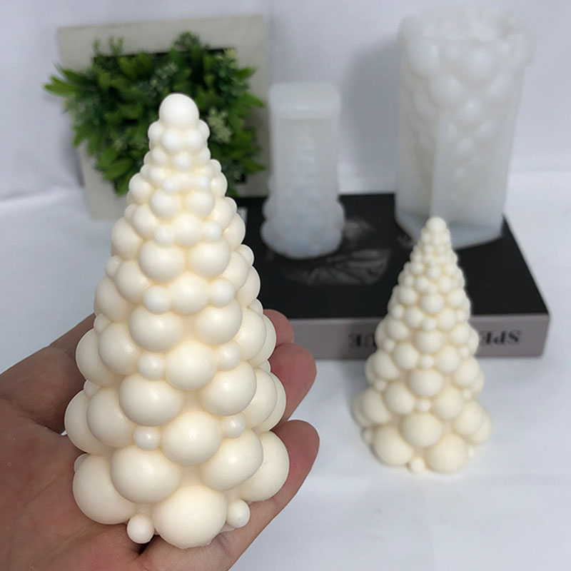 3D Bubble Christmas Tree Silic - Candle Making Kit ulasan dan harga