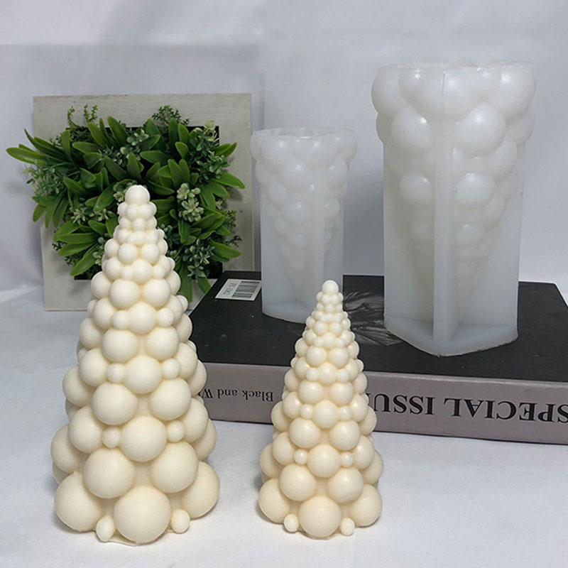 3D Bubble Christmas Tree Silic - Candle Making Kit ulasan dan harga