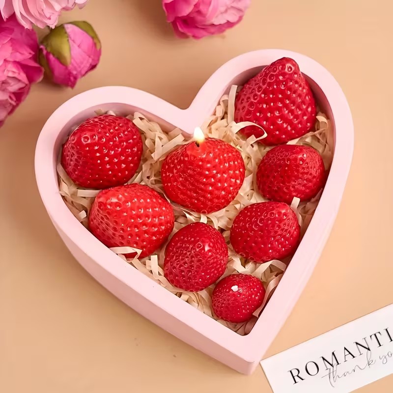 Strawberry Silicone Candle Mol - Candle Making Factory ulasan dan harga