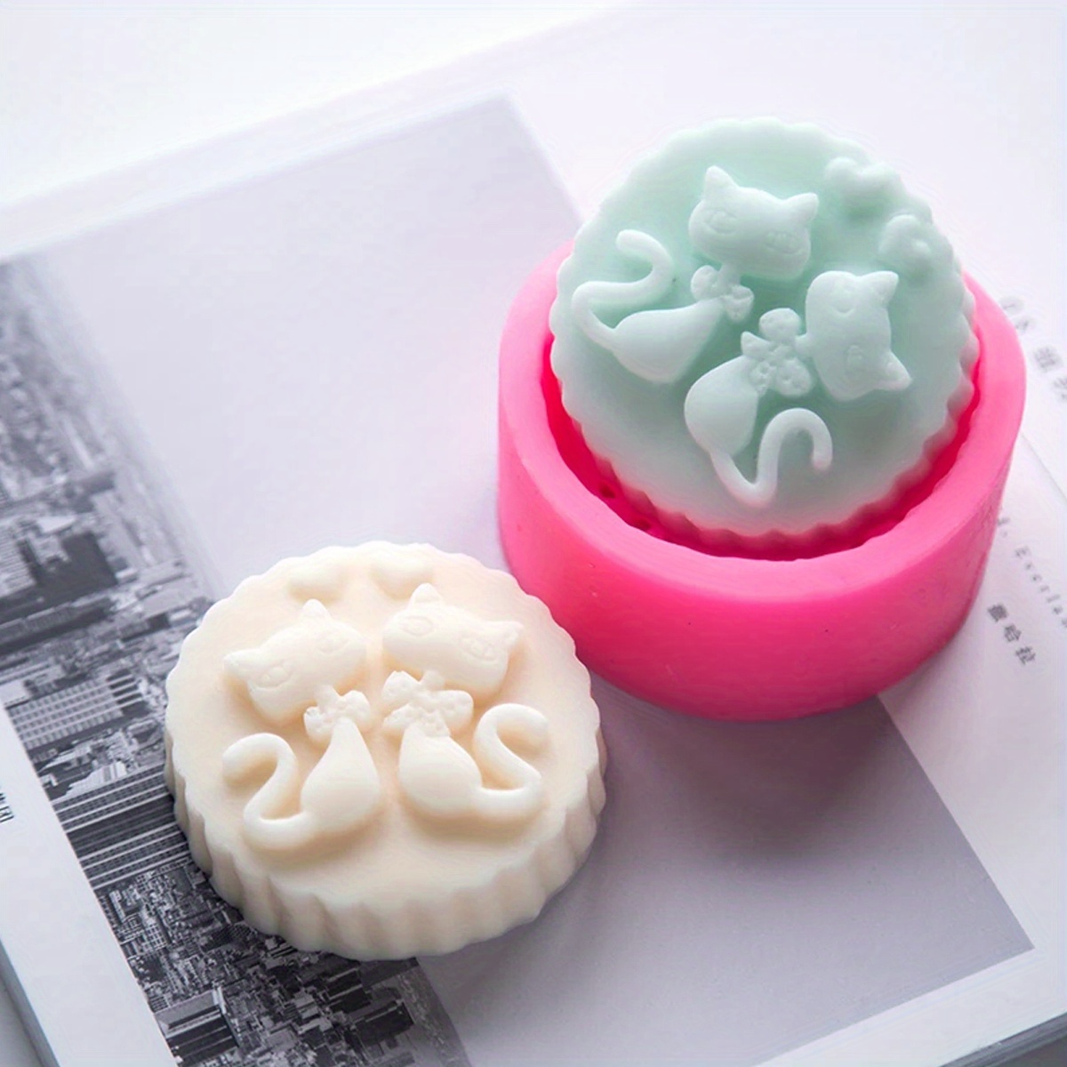 1-Piece Silicone Cat Soap Mold - Candle Making Ingredients ulasan dan harga
