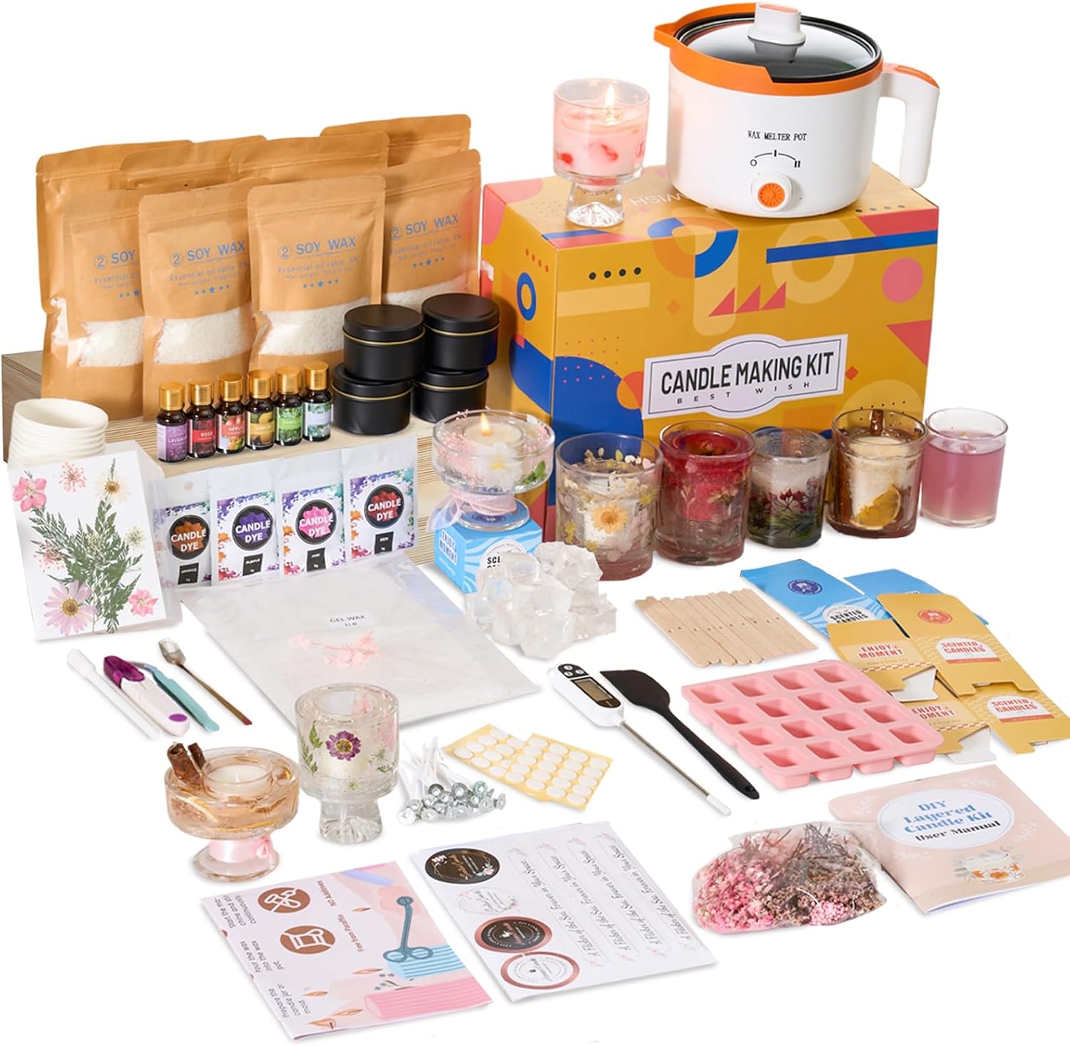 2-in-1 Soy & Jelly Wax DIY Can - Candle Making Kit For Beginners ulasan dan harga