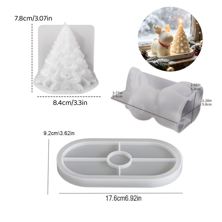 Clay Silicone Mold 3pcs Set: C - Candle Making Kit ulasan dan harga