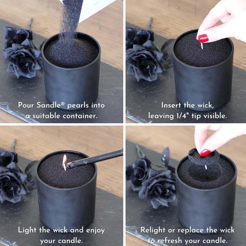 Black Candle Sand with Wick, 2 - Candle Making Ingredients ulasan dan harga