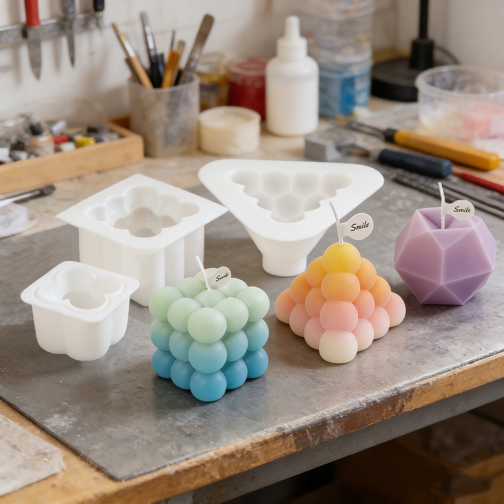 3D Bubble Cube Silicone Candle - Candle Making Kit ulasan dan harga