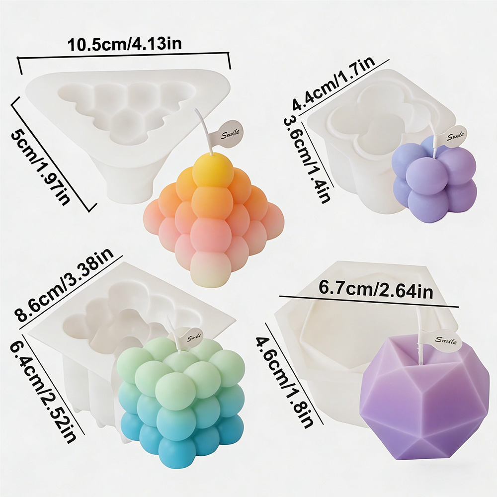 3D Bubble Cube Silicone Candle - Candle Making Kit ulasan dan harga